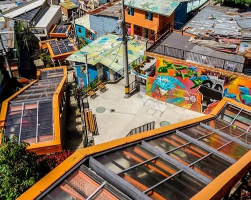 Stairs of Comuna 13 — urban energy and culture of Medellín